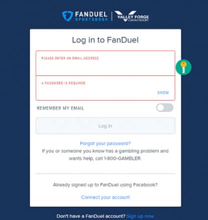 fanduel sign in